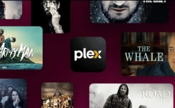 A marketing image for Plex that emphasizes its streaming, rather than its media server, business.