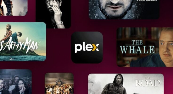 A marketing image for Plex that emphasizes its streaming, rather than its media server, business.