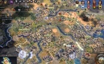 The map view in Civ 7