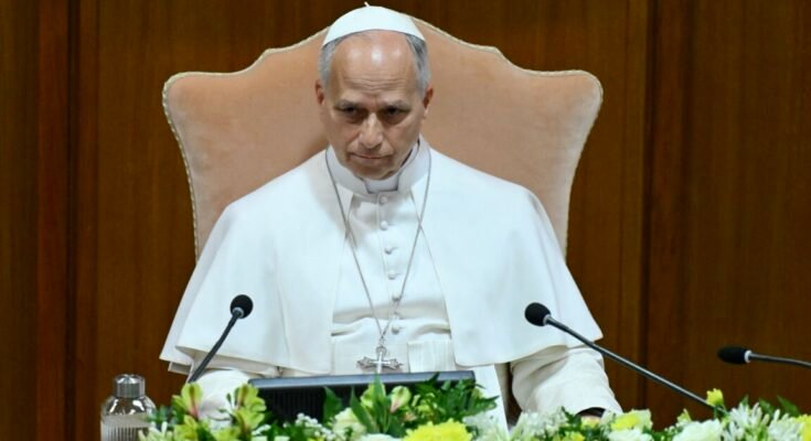 Pope Leo XIV presents "Magnifica Humanitas" at the Vatican.