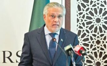 ڈی پی ایم ڈار واشنگٹن میں روبیو سے ملاقات کے بعد پریس کانفرنس کر رہے ہیں۔