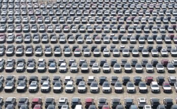 A large number of new cars are parked in a car production base awaiting transfer in Hangzhou, Zhejiang Province, China, on May 27, 2026. (Photo by Costfoto/NurPhoto via Getty Images)