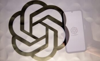 A phone screen displaying the ChatGPT logo is pictured next to the OpenAI company logo