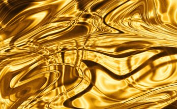 Abstract image of molten gold