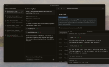 A window of an AI coding tool